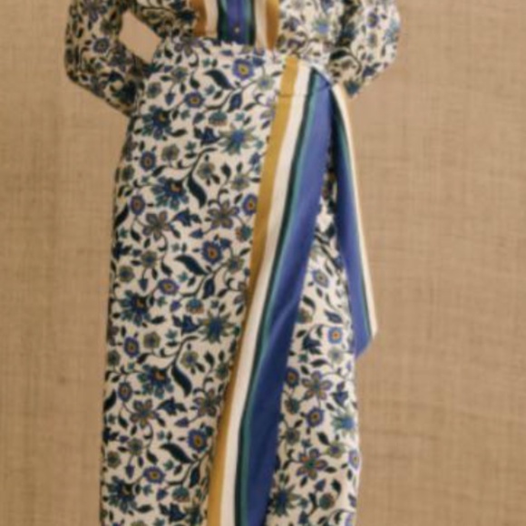 Sezane and Momoni Floral Maxi Wrap Skirt with Long Sleeve Top Sz 36 - Picture 2 of 15